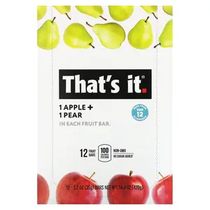 That's It Fruit Bar, Apple + Pear, 12 Bars, 1.2 oz (35 g) Each