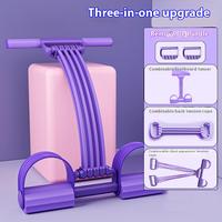 8-Tube Resistance Band + Handle Set Purple