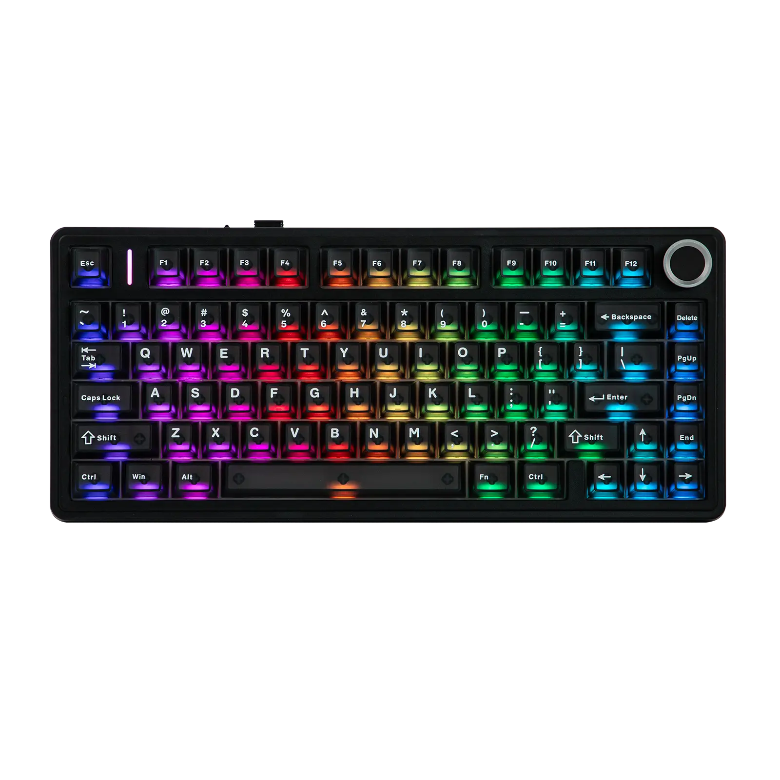 EPOMAKER AULA F75 Ultra Wireless Mechanical Keyboard with Straw-Infused ABS Frame, 10000mAh Battery, VIA Support, Per-Key RGB LED Light, Knob, Hot-Swap Creamy Switch & Gasket, 2.4G/BT/Type-C, for Gaming Console, Video Game, Clerks' PC & Mac