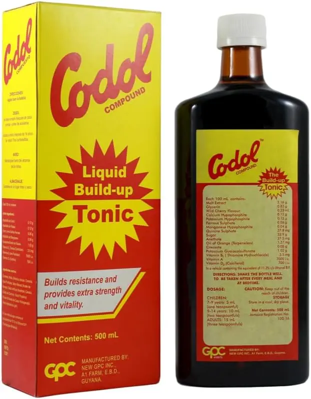 Codol Compound Liquid Build-up Tonic 500ml - Made with B Vitamins & Minerals for Health Support