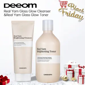 【Korean Brand Deeom】Black Friday & Christmas Promotion Real Yam Glass Glow Set (Cleanser + Toner) - Cleansing, Hydrating & Illuminating for Glass Skin