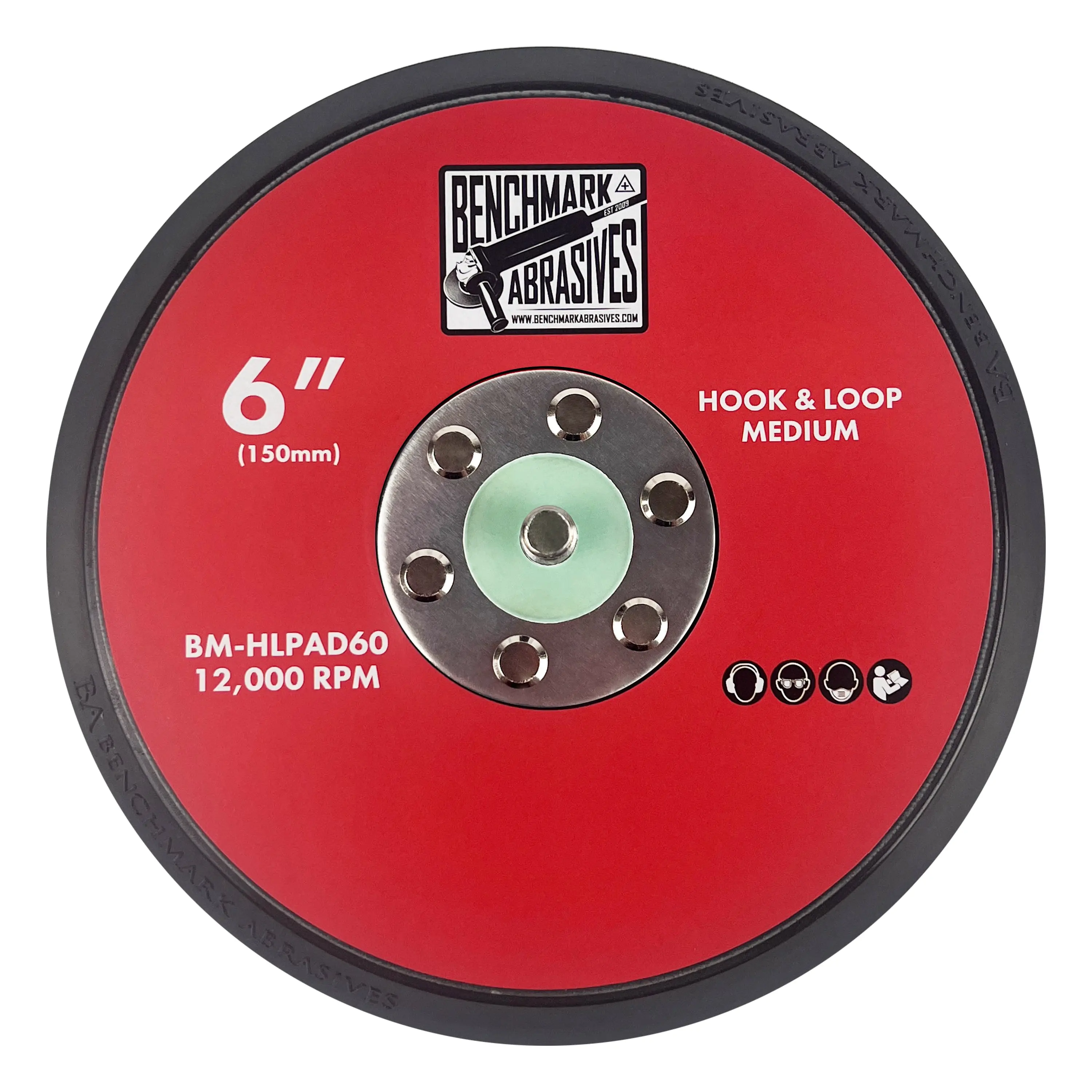 6" DA Random Orbital Sander Backing Pad - Foam Heat-Resist PU Construction, Steel Struts, Flexible & Durable for Hook & Loop Discs, Polishing & Fast Disc Removal