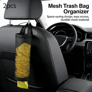 New 2 Pack Multi-Purpose Mesh Garbage Bag Holder Drawer Storage Organizer, Easy Access Trash Bag Dispenser for Kitchen Bathroom Pantry Cabinet Home Organization Supplies