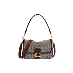 COACH Tabby 26 Medium Women's Shoulder Bag With Signature Hardware And Jacquard In Oakwood And Maplewood