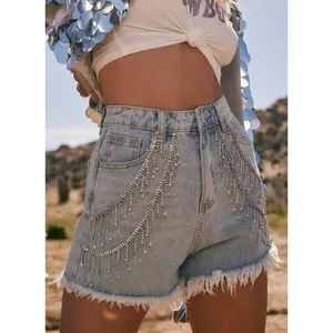 Love Thing Denim Rhinestone Shorts