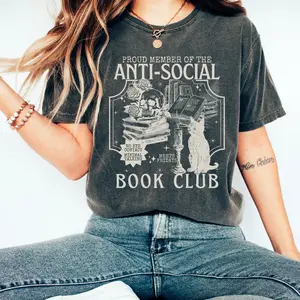 Anti-Social Introvert T-Shirt, Book Club Sweatshirt, Bookish Merch, Booktok Hoodie, Book Lover Gift, Book Worm Sweater