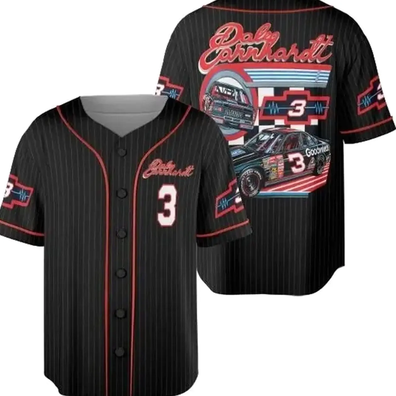 Vintage 1991 Dale Earnhardt NASCAR Racing Baseball Jersey, Dale Earnhardt Jersey