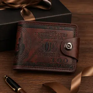 Men's Letter Design Short Wallet, Casual Multi-card Slot Large Capacity Wallet for Daily Used, Casual Trendy Versatile High-quality Daily Wallet, Leather Bifold Wallet