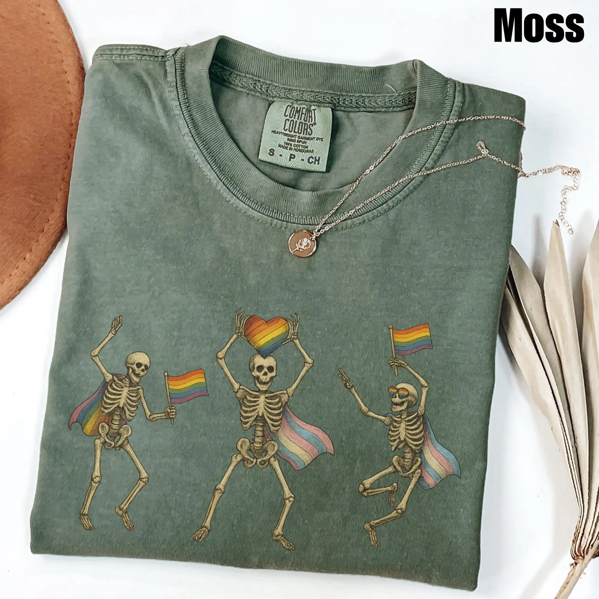 Skeleton Pride Comfort Colors Shirt, Rainbow LGBTQ Shirt, Funny Pride Shirt, Gay Pride T-shirt, Lesbian Shirt, Bisexual Shirt, Ally Shirt