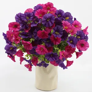 8 Bunches of UV-Resistant Violets, Outdoor Artificial Flowers, Gift Artificial Flowers, Artificial Outdoor Plants, Suitable for Indoor Home Decoration, Spring Decorations