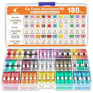 180Pcs Fuse Kit,60 Mini Car Fuses Assortment + 60 Standard Blade Automotive Fuses + 60 Micro Fuses Auto + 1 Puller –11 Specifications: 2Amp 3A 5A 7.5A 10A 15A 20A 25A 30A 35A 40A