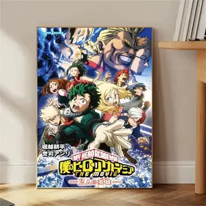 Unframed My Hero Academia Anime Wall Art, Fashionable Canvas Poster, Room Decor for Dining Room, Living Room, Bedroom, Office, Perfect Gift