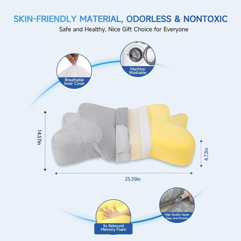 【JIAAO】Adjustable Cervical Pillow Cozy Sleeping for Neck Pain Relief, ergonomic pillow Memory Foam Neck Pillow pillow