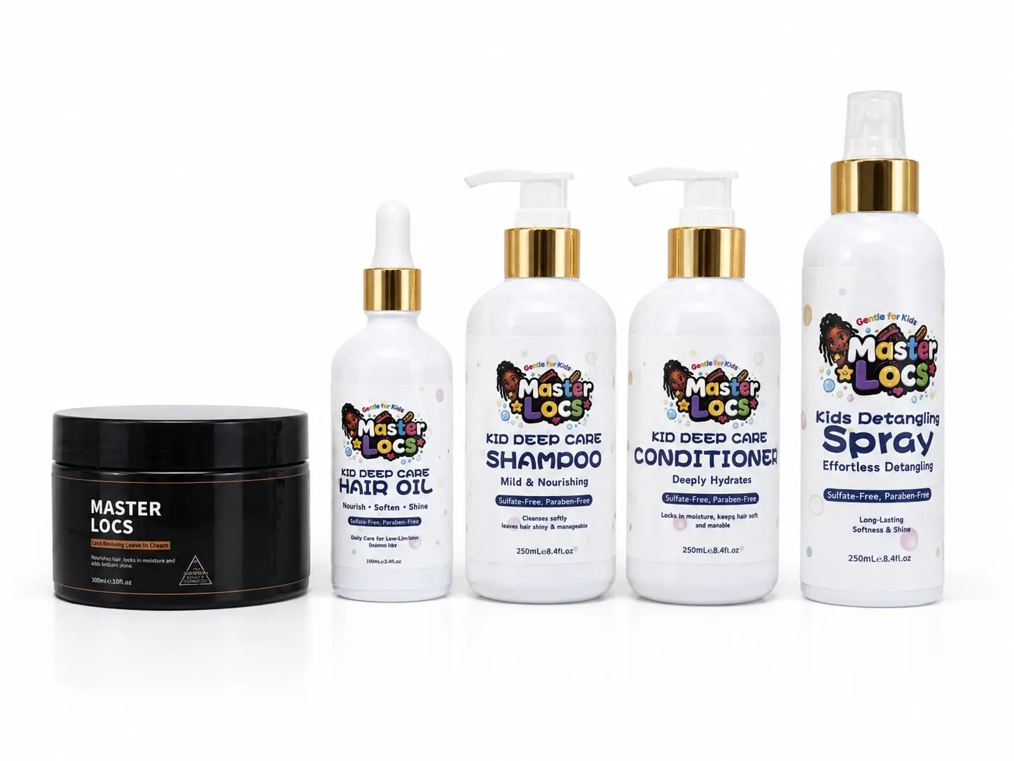 Master  Locs Kids Hair Care Kit -5 Piece Set