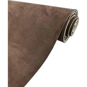Dark Brown Suede Headliner Fabric with Foam Backing Automotive Roof Upholstery for Car Replacement/Repair (60"×36")