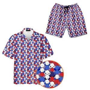 American Tatas 4th of July Funny Classic Oversized Hawaiian Shirt for Men, American Tatas Hawaiian Shorts, Aloha Trendy Gift for Father's Day Vodka Cinnamon Whisky Skull Beer Lovers for Casual Travel Daily Vacation