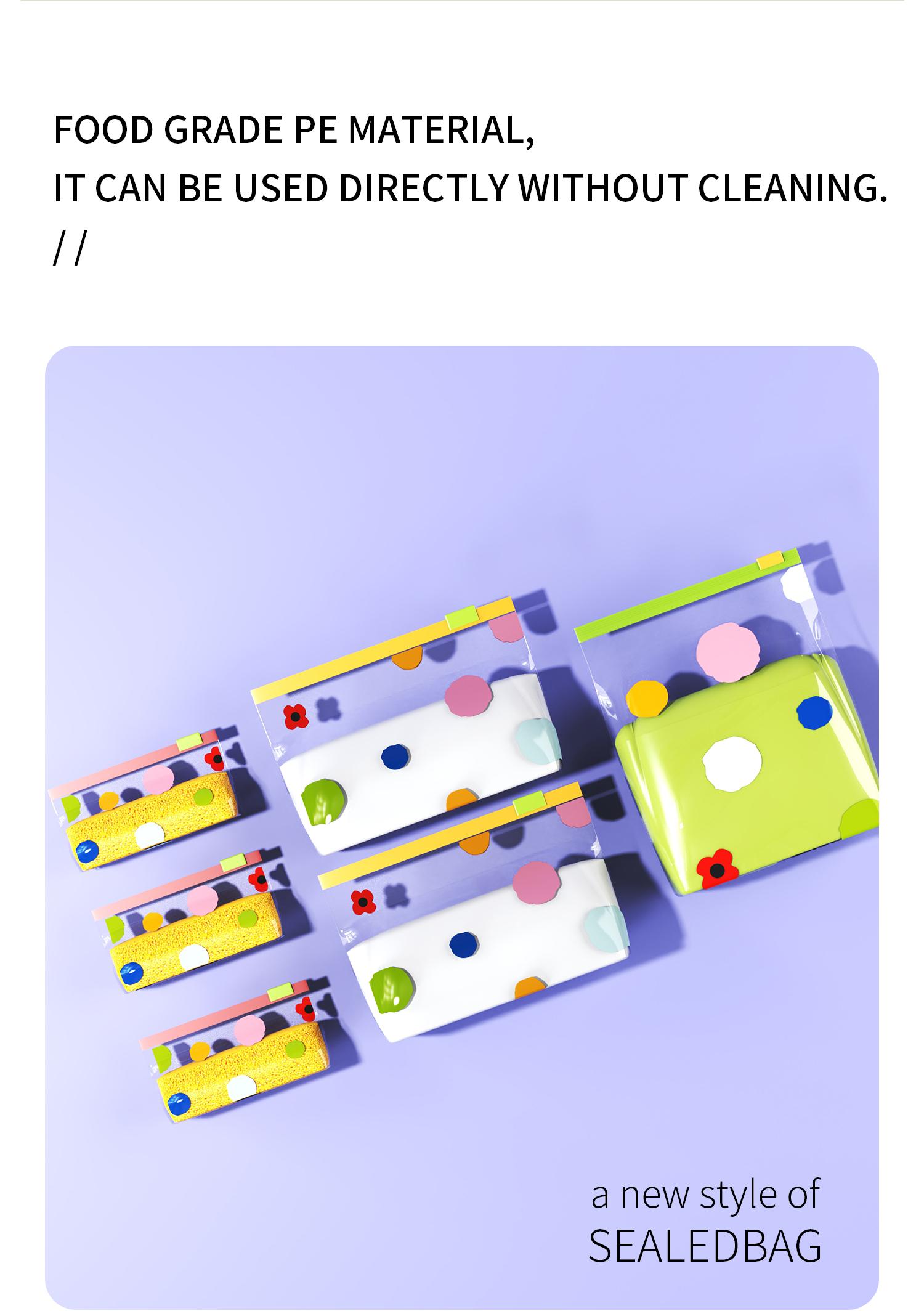 20pcs/Box S/M/L Sizes Freezer Sealable Storage Bags, Refrigerator Portion Bags, Food Packaging, Reusable, Food Cabinet Odor-proof Bags, Sa Dressing Sealed Fresh Bags, Thickened Household Self-sealing Zipper Bags