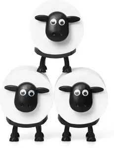 1 Pack Trendy Decor Sheep Toilet Paper Holder - 3D Printed Black Sheep Design - Fun & Cute Bathroom Storage - Hilarious Toilet Paper Roll Organizer - Unique Gift Idea #Summervibes