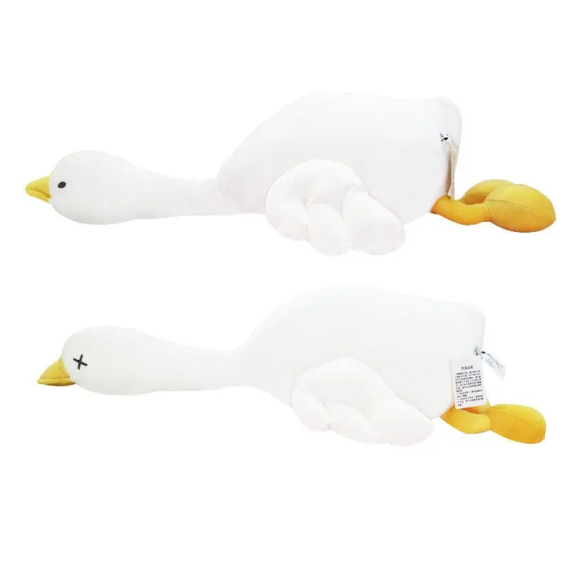 Big White Goose Series Lying Plush Doll – 2 Styles Assorted, Random Delivery, Soft & Cute Plush Toy，Back To School