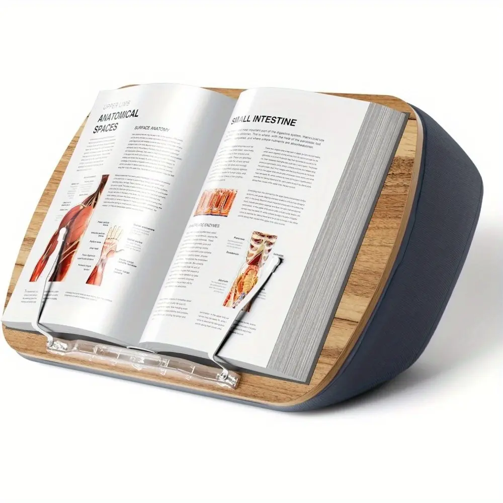 Ergonomic Reading Pillow with Bean Bag Base - Comfortable Bookshelf for Beds, Tables, and Sofas | Suitable for Kindles, iPads, Tablets | Relieve Neck Fatigue | Perfect Gift for Book Fans