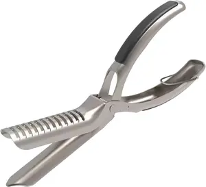 Stainless Steel Rib Membrane Remover for BBQ-PortableRib Prep Tool Kit with Curved Clamp, Non-Slip Handle &Ergonomic Design,Easy Membrane Removal, DishwasherSafe Kitchen Accessory for Beef, Pork, and Lamb