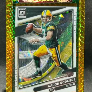 Aaron Rodgers 3D Sports Card Art, Handmade Shadowbox Football Gift Display