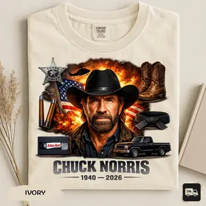 Chuck Norris 1940-2026 Memorial Shirt, Action Legend Tribute RIP Tshirt, Gift For Her Tee