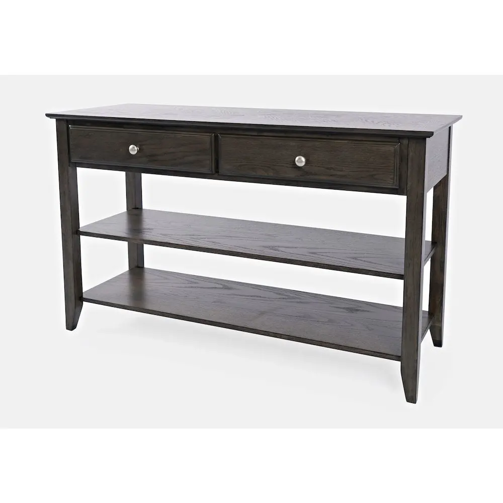 Modern Espresso Traditional 48" Sofa Console Table with Two Drawers
