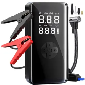7-in-1 Car Jump Starter with Air Compressor, 3000A Peak 150PSI for 5.0L Gas 3.0L Diesel Engines, Portable Emergency Battery Supply, LCD Display 3-Mode LED Flashlight, Automotive Tool Kit Car Jack Kit Vehicle Car Accessories