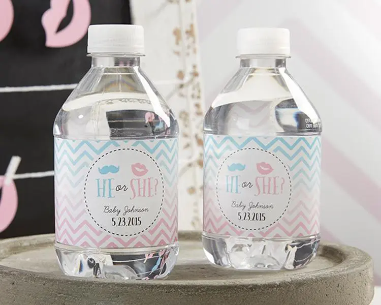 Kate Aspen 31318NA Personalized Water Bottle Labels-Gender Reveal