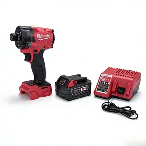 300Nm High Torque Milwaukee M18 FID3 1/4" Hex Impact Driver Kit with 18V Lithium-Ion Battery and Charger, Ideal for Automotive & Construction