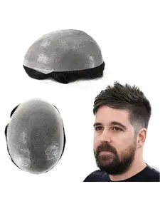 Thin Skin 8x10 Toupee 115% Medium Light Density 30mm Wave Hair