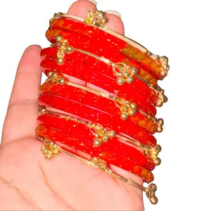 Kashmiri Glass and Metal Chura set, different texture, sizes and Designs