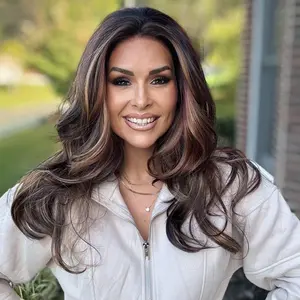 IMstyle Holly Calico Red Brown Blonde Layer Body Wavy 13*4 Free Parting Lace Front Wig For Daily Wear