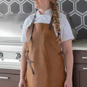 Vintage Amber Leather Apron Vintage Amber Leather Apron