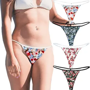 KUKU PANDA Cotton T-back G-string Thongs for Women, Lady Panties Comfort Underwear