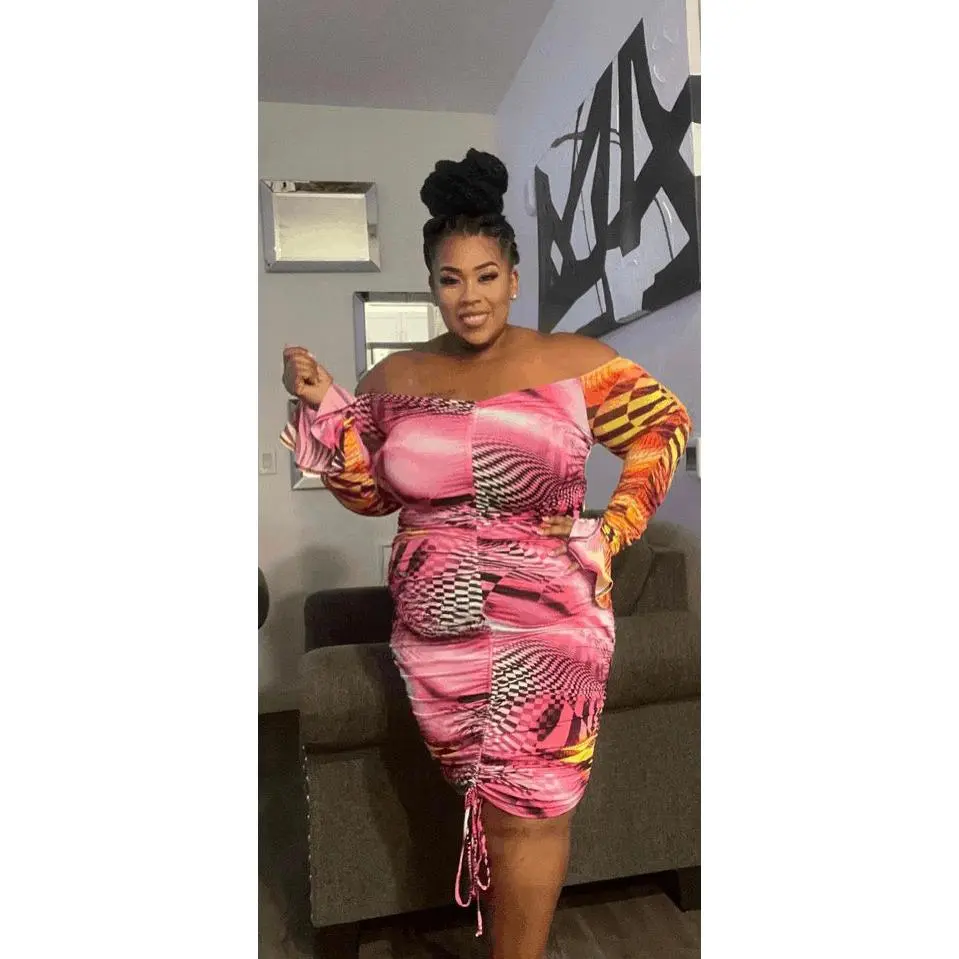 plisse ruffle trim dress - TikTok Shop