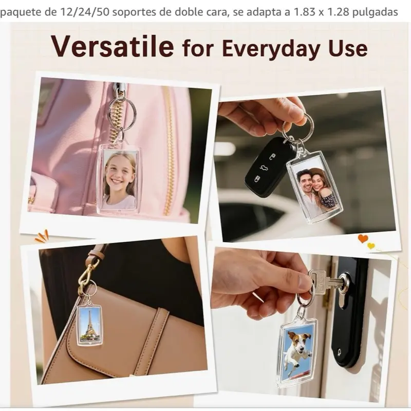 Custom Double-Sided Photo Keychain