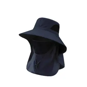 Sun Hats for  Women Fishing Hat UPF 50+ Breathable Wide Brim Bucket Hats Summer UV Protection Safari Hat with Neck Flap
