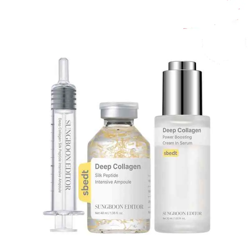 [Sungboon] Silk Collagen & Peptide Face-Lift Duo Tiktok Exclusive – Ampoule + Rejuvenate Serum with 8 types Hyaluronic Acid for wrinkles & fine lines | Gift set Firming, Moisturizing, Collagen Boosting, Anti aging Korean Home Aesthetic for all skin types