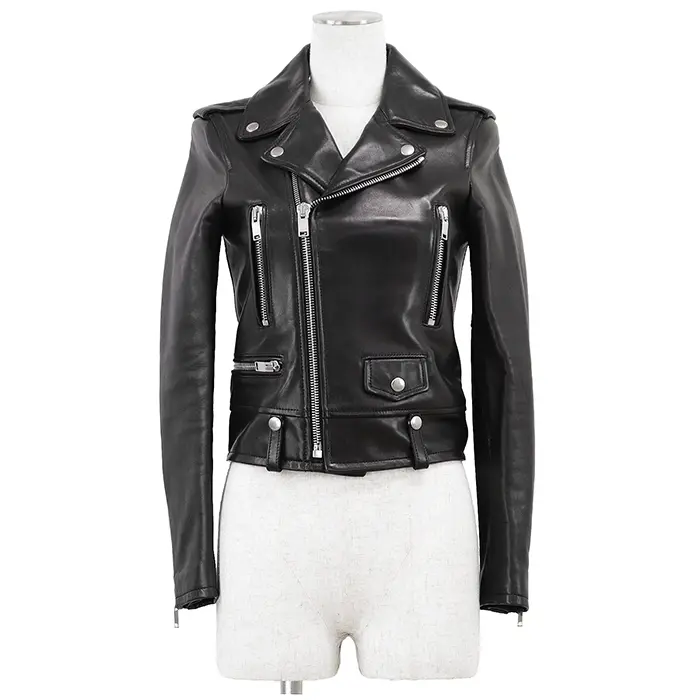 Pre-owned Yves Saint Laurent Lambskin Small Leather Goods Saint Laurent Paris Jacket