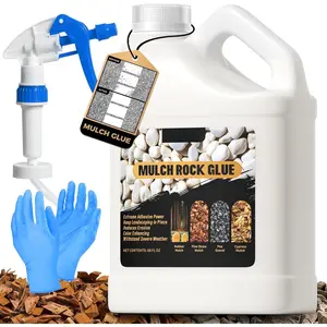 Mulch Glue - 68oz Mulch and Rock Glues for Landscaping, Pea Gravel & Bark,  Stabilizing Gravel Glue with Applicator Ready to Use Mulches Glues for Rocks Locking  Mulches