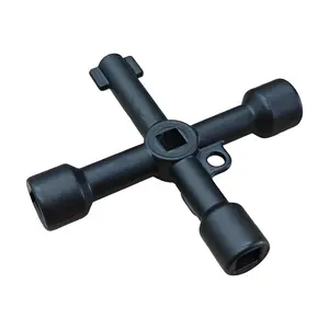 Multifunctional 4 Direction Practical Key, Zinc Alloy, Suitable for Gas Meters, Cabinets, Elevators, Train Doors, Mechanical Operations