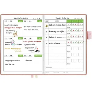 Weekly Planner with Calendar, 160 pages Habits Tracker Journal Organizers-4.3"x5.8" Portable Notebooks