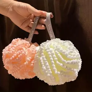 Soft Exfoliating Bath Sponge, Exfoliating Shower Scrubber, 1 Count Non-scent Bath Sponge for Men and Women, Bathing Accessories for Home Bathroom, Bath Sponge Shower