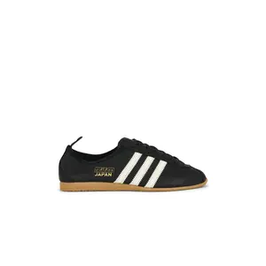 adidas Originals Japan Sneaker in Core Black, Aluminum, & Gold Metallic