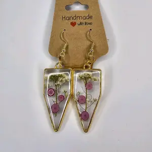 Red Onion and Flowers Earrings - Elegant Design with Colorful Flower Accents - Lightweight and Stylish Statement Jewelry