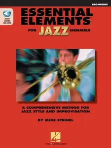 USED-Essential Elements for Jazz Ensemble Trombone Book/Online Media Beginner Jazz Trombone Sheet Music and Improvisation Guide Hal Leonard Jazz Instructio by Steinel, Mike (Paperback)