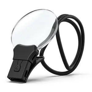 Hands-Free Neck-Worn Magnifying Glass, High-Definition Large Lens, Special for the Elderly's Reading and Maintenance, Adjustable Clip-On Magnifying Glass