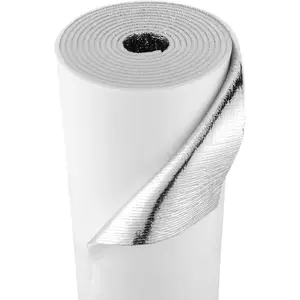 VEVOR Reflective Insulation Roll, EPE Foam Core Radiant Barrier, 3mm 48 inx 250 ft, Aluminum Foil White PE Film Heat Reflective Shield, Thermal Insulation Roll for Garage Door Window RV RoofsVEVOR Super Brand Day